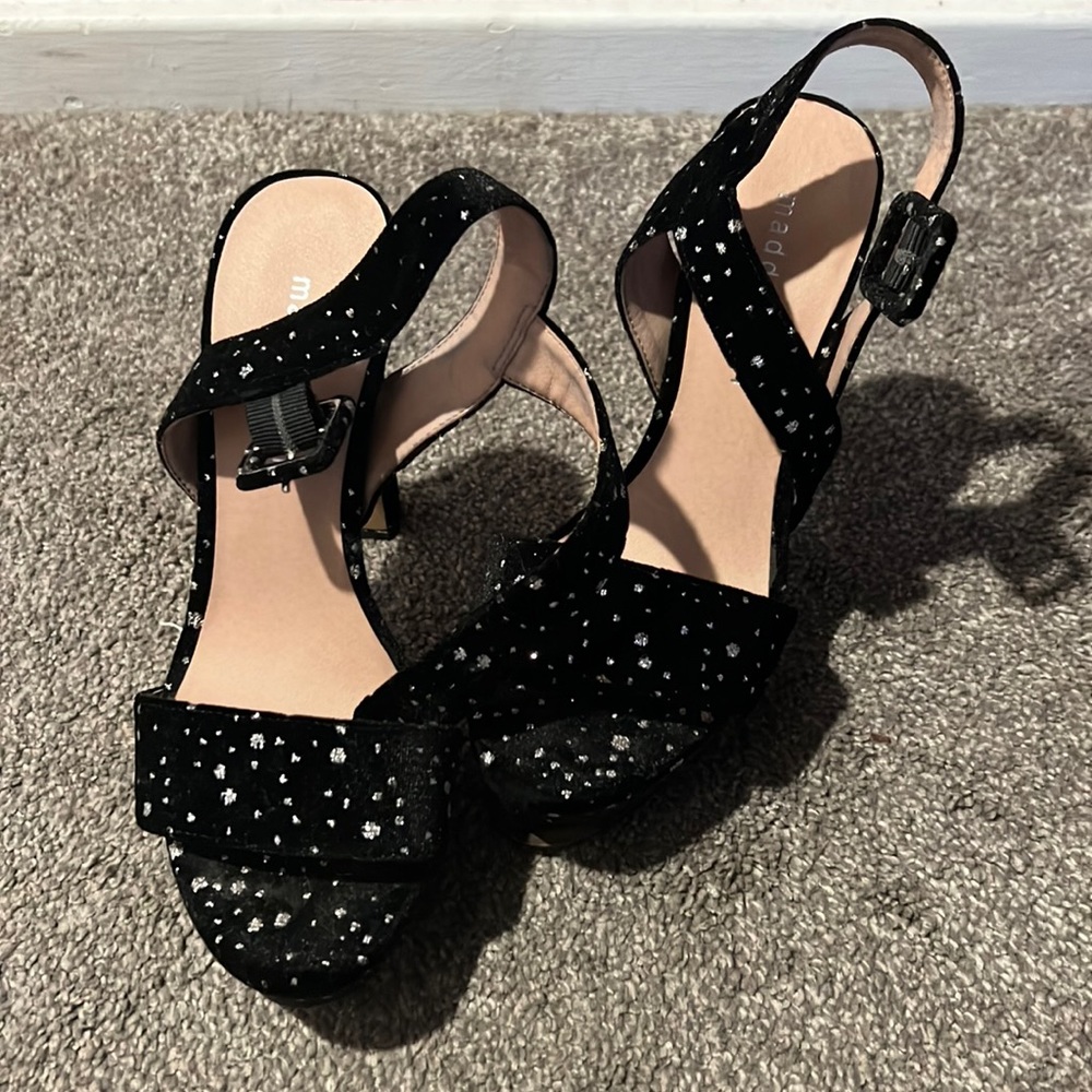 Madden a girl Velvety/ Silver speckled Heels